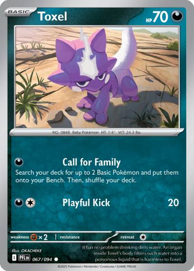 Toxel 67/94 Phantasmal Flames Pokemon card