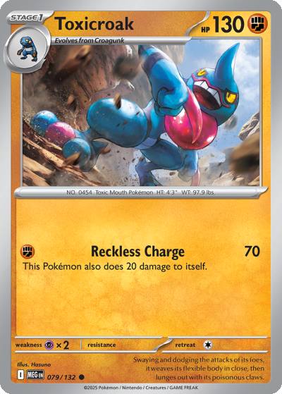 Toxicroak 79/132 Mega Evolution Pokemon card