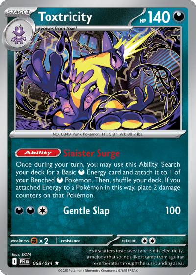 Toxtricity 68/94 Phantasmal Flames Pokemon card