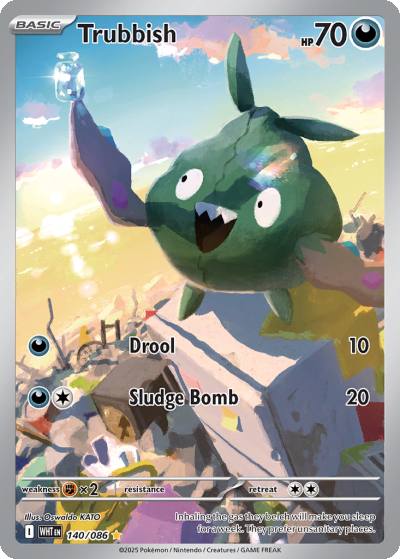 Trubbish 140/86 White Flare Pokemon card