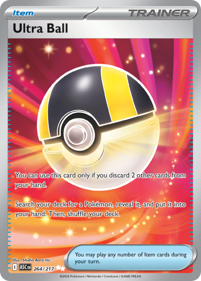 Ultra Ball 264/217 Ascended Heroes Pokemon card