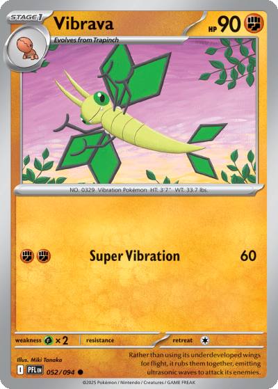 Vibrava 52/94 Phantasmal Flames Pokemon card