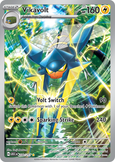 Vikavolt 230/217 Ascended Heroes Pokemon card