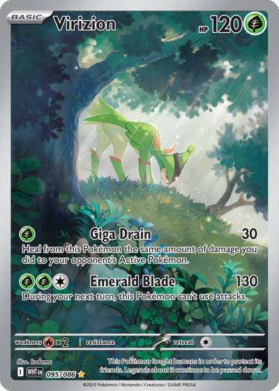 Virizion 95/86 White Flare Pokemon card