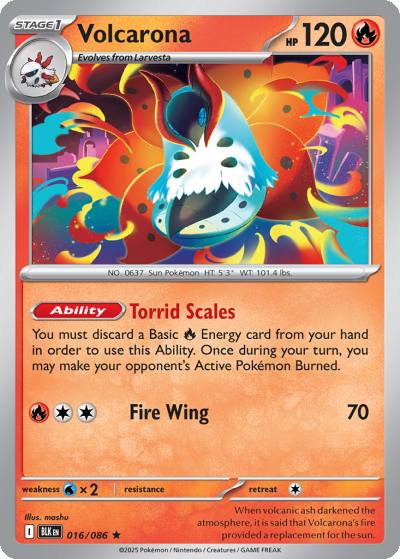 Volcarona 16/86 Black Bolt Pokemon card