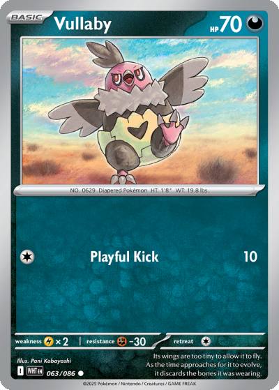 Vullaby 63/86 White Flare Pokemon card