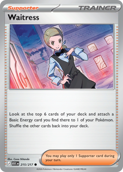 Waitress 215/217 Ascended Heroes Pokemon card