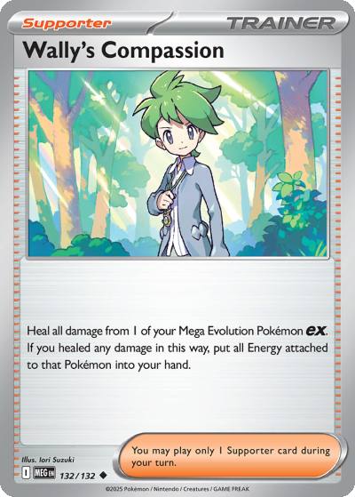 Wally's Compassion 132/132 Mega Evolution Pokemon card