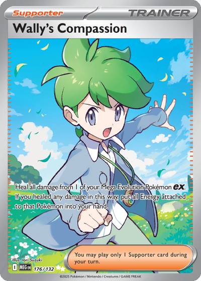 Wally's Compassion 176/132 Mega Evolution Pokemon card