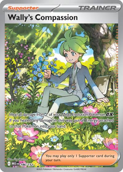 Wally's Compassion 186/132 Mega Evolution Pokemon card