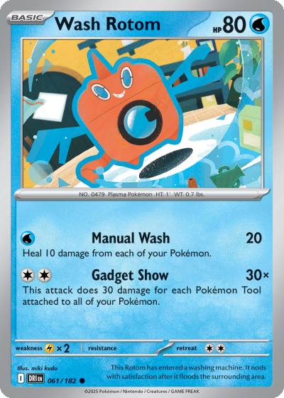 Wash Rotom 61/182 Destined Rivals Pokemon card