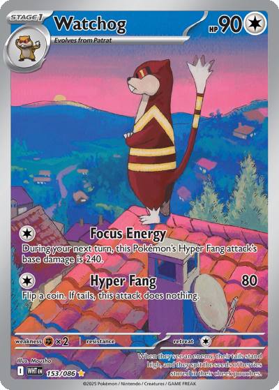 Watchog 153/86 White Flare Pokemon card