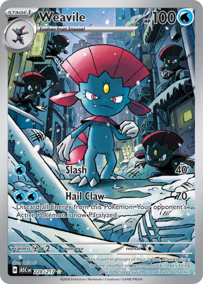 Weavile 228/217 Ascended Heroes Pokemon card