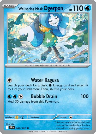 Wellspring Mask Ogerpon 67/182 Destined Rivals Pokemon card