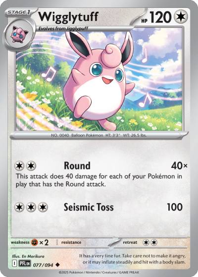 Wigglytuff 77/94 Phantasmal Flames Pokemon card