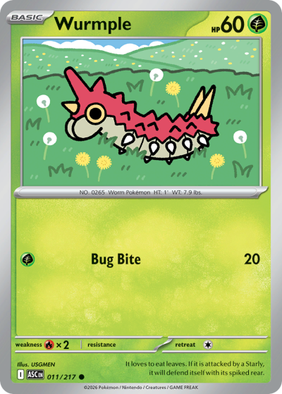 Wurmple 11/217 Ascended Heroes Pokemon card