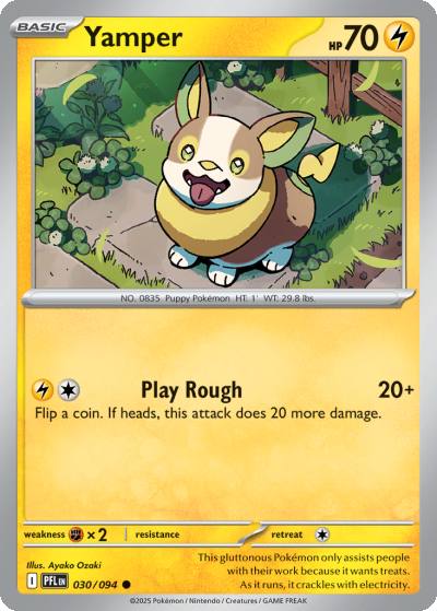 Yamper 30/94 Phantasmal Flames Pokemon card