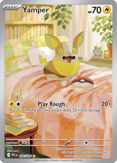 Yamper 99/94 Phantasmal Flames Pokemon card