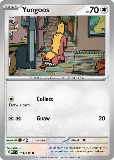 Yungoos 109/132 Mega Evolution Pokemon card