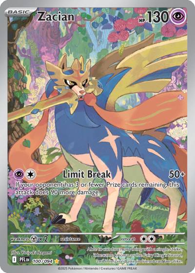 Zacian 100/94 Phantasmal Flames Pokemon card