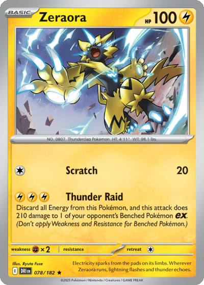 Zeraora 78/182 Destined Rivals Pokemon card