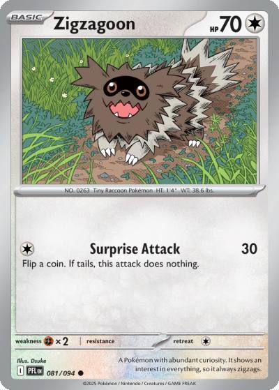 Zigzagoon 81/94 Phantasmal Flames Pokemon card