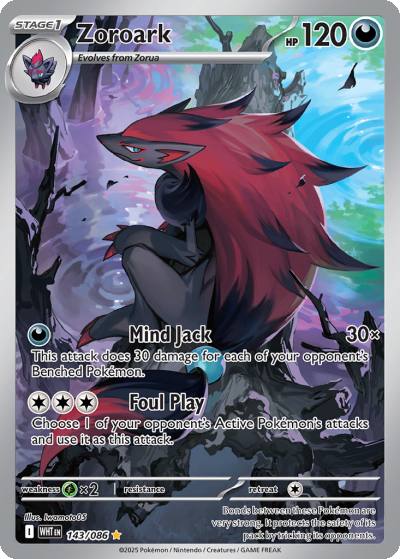 Zoroark 143/86 White Flare Pokemon card