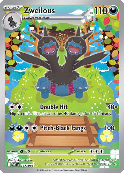 Zweilous 147/86 White Flare Pokemon card