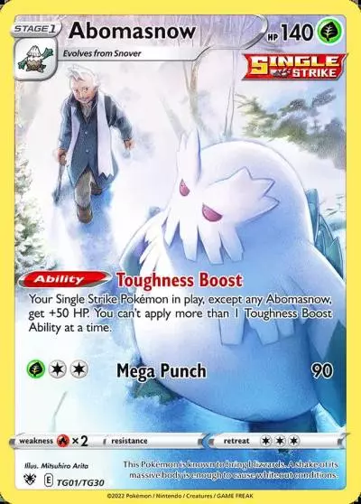 Abomasnow TG01/30 Astral Radiance Trainer Gallery Pokemon card