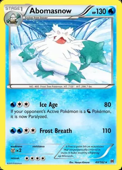 Abomasnow 40/162 BREAKthrough Pokemon card