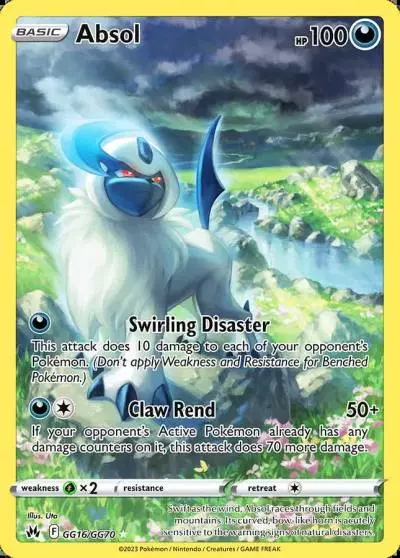 Absol GG16/70 Crown Zenith Galarian Gallery Pokemon card