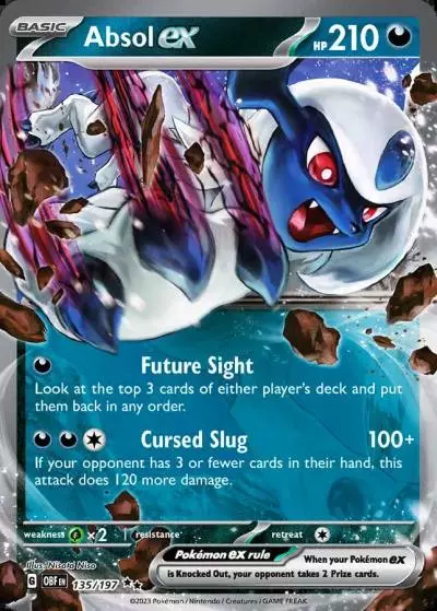 Absol ex 135/197 Obsidian Flames Pokemon card