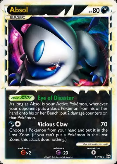 Absol 91/102 HS—Triumphant Pokemon card