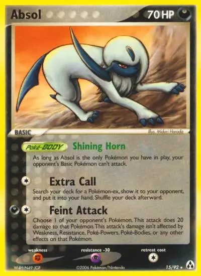 Absol 15/92 Legend Maker Pokemon card