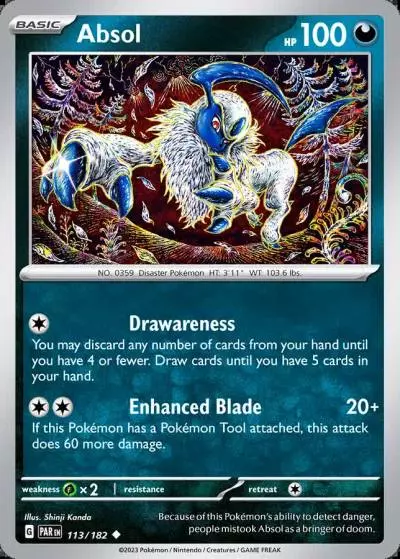 Absol 113/182 Paradox Rift Pokemon card