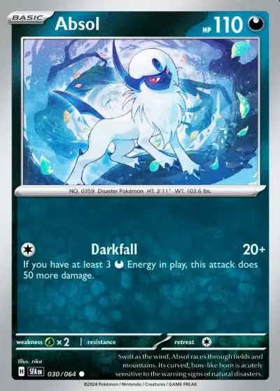 Absol 30/64 Shrouded Fable Pokemon card