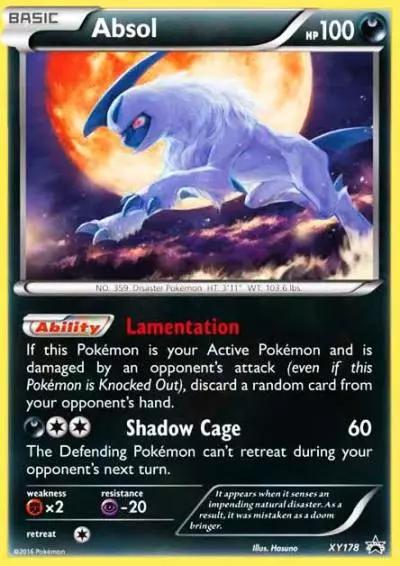 Absol XY178/211 XY Black Star Promos Pokemon card