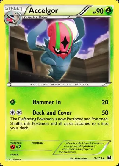 Accelgor 11/108 Dark Explorers Pokemon card