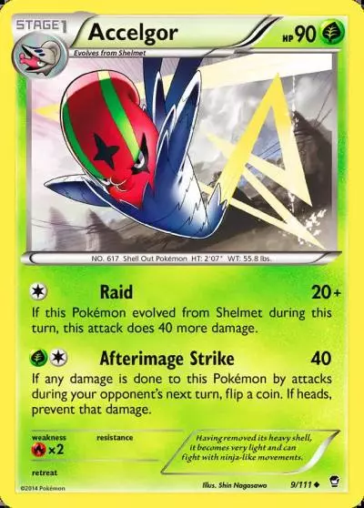 Accelgor 9/111 Furious Fists Pokemon card