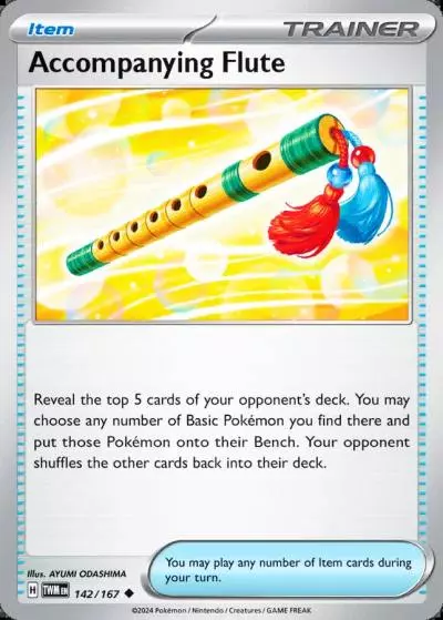 Accompanying Flute 142/167 Twilight Masquerade Pokemon card
