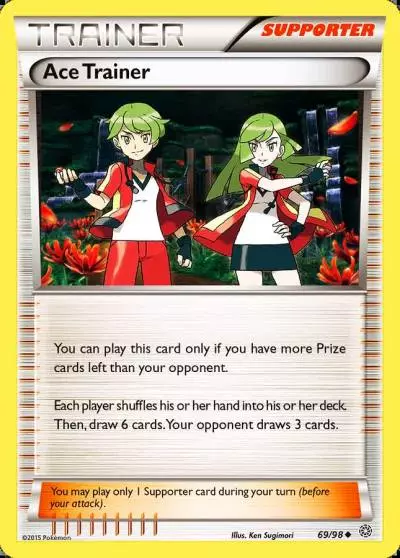 Ace Trainer 69/98 Ancient Origins Pokemon card