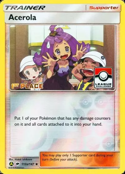 Acerola 112a/147 Burning Shadows Pokemon card