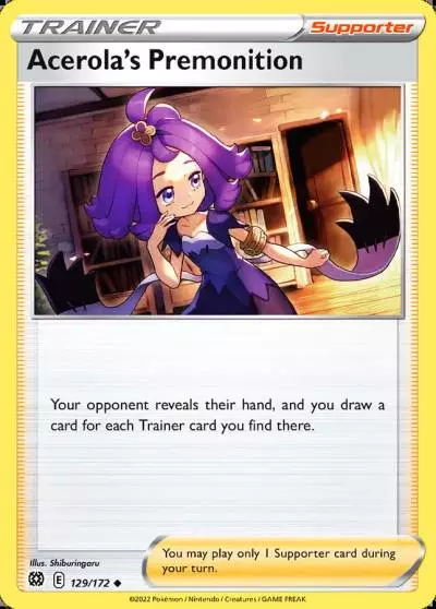 Acerola's Premonition 129/172 Brilliant Stars Pokemon card