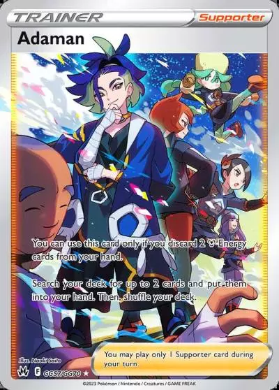 Adaman GG57/70 Crown Zenith Galarian Gallery Pokemon card