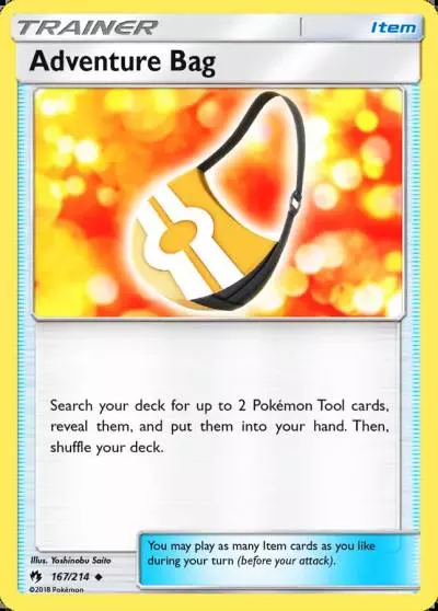 Adventure Bag 167/214 Lost Thunder Pokemon card