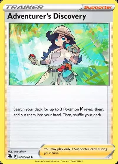 Adventurer's Discovery 224/264 Fusion Strike Pokemon card