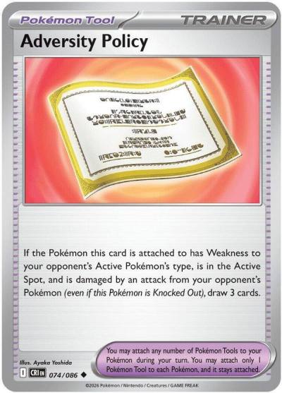 Adversity Policy 74/86 Chaos Rising Pokemon card