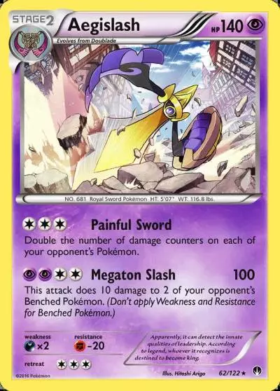 Aegislash 62/122 BREAKpoint Pokemon card