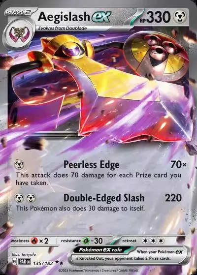 Aegislash ex 135/182 Paradox Rift Pokemon card