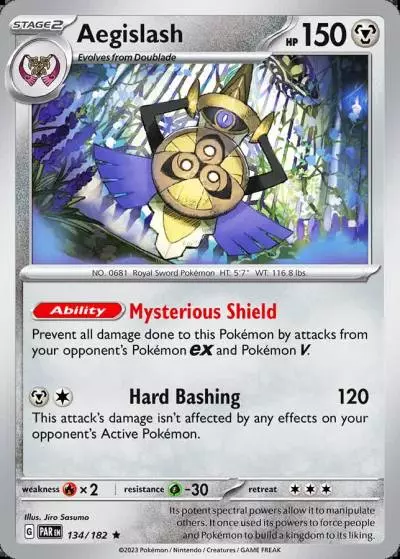 Aegislash 134/182 Paradox Rift Pokemon card